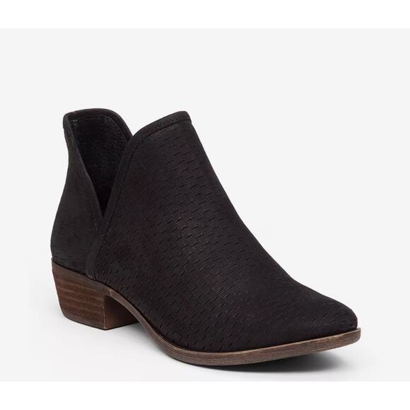 Lucky Brand LKBasel Black Leather Ankle Bootie Size 6.5M - Picture 1 of 10